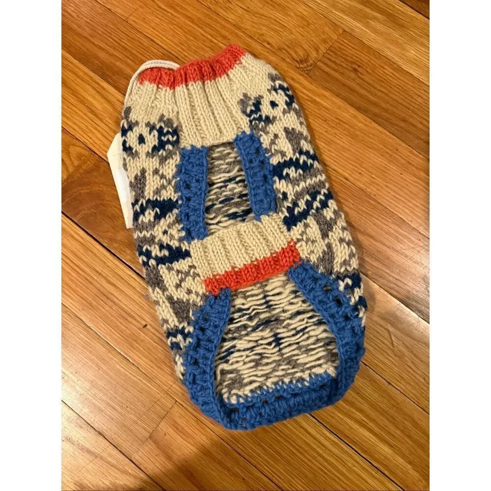New Free People x French Knot Snowflake Dog Sweater Size Xs,